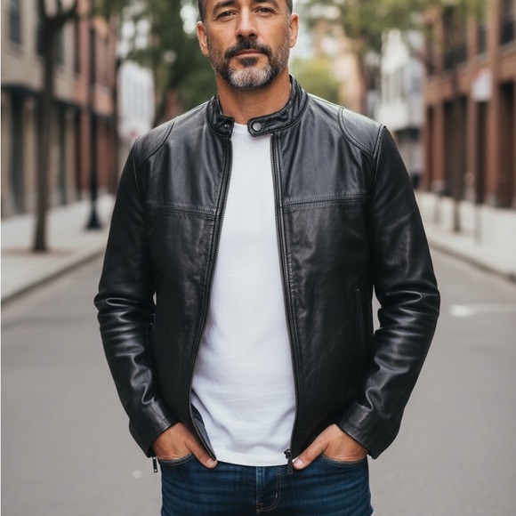 Dkny Other - DKNY Men's Black Leather Jacket